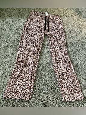 Mayfair Collection Leopard Print Lounge Pants Women’s Large Stretch